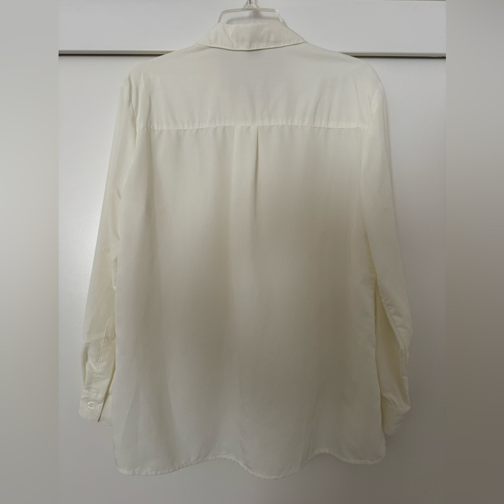 Notations Cream Color Button Down Blouse Size M - image 2